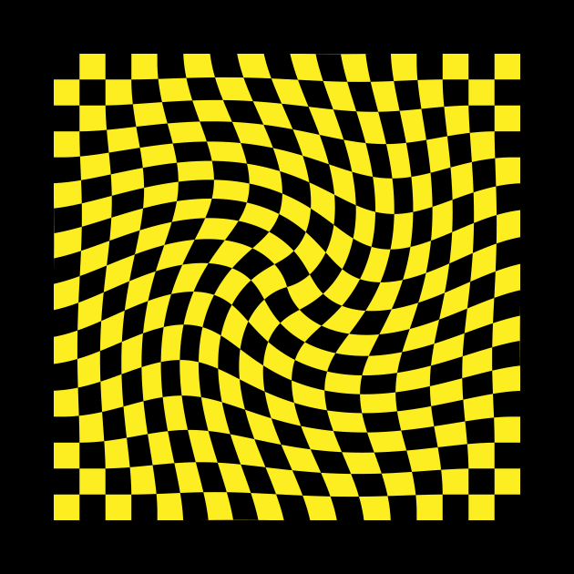 Twisted Checkerboard - Yellow and Black by Ayoub14