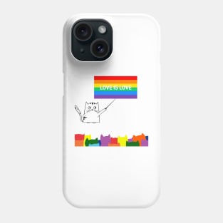 Teacher Cat Class Love Is Love LGBT Pride Month Phone Case