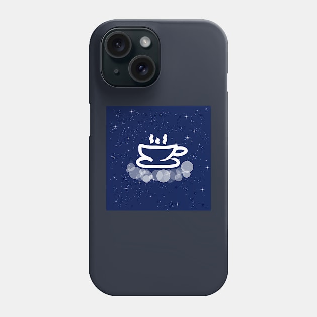 hot drink, tea, coffee, steam, technology, light, universe, cosmos, galaxy, shine, concept Phone Case by grafinya