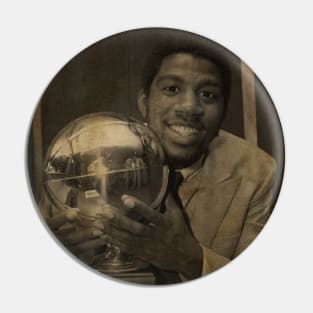 Magic Johnson Smiles and Holds His Cup Vintage #2 Pin