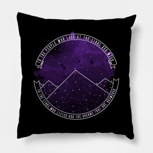 "To the people who look at the stars and wish..." Pillow