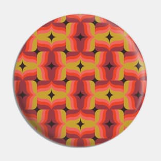 Retro Crimson Ceramic Pin