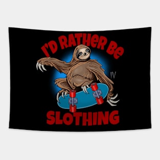 Funny Skateboard Sloth Skater Style Tapestry