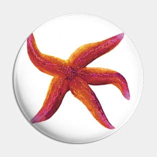 Starfish Glowing Pink and Orange Pin