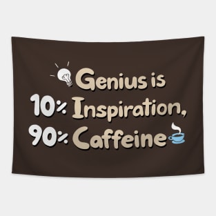 Edison Coffee Genius Quote Retro Vintage Scientist Saying For Coffee Drinkers Tapestry