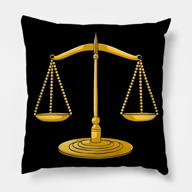 Legal Scale Scales Of Justice Law Lawyer Pillow by fromherotozero