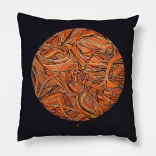 Psychedelic Orange Pillow