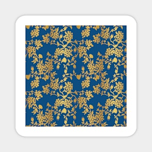 Blue and Gold Chinoiserie Plants Magnet