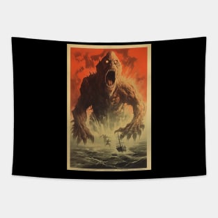 Vintage Monster Movie Poster Tapestry