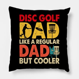 Funny Disc Golf Dad Player Vintage Retro Pillow