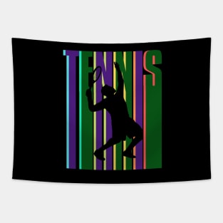 US Open Tennis Player Silhouette Tapestry