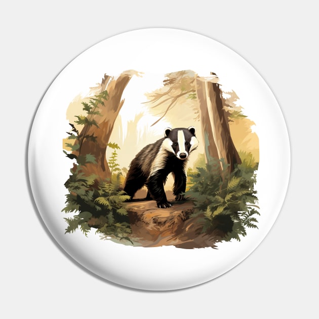 Badger Lover Pin by zooleisurelife