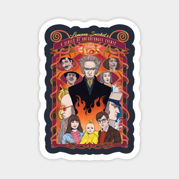 A Series of Unfortunate Events Magnet by RomyJones