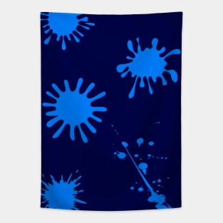 Color Splash Blue Tapestry