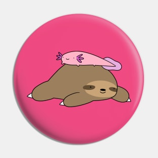 Axolotl and Sloth Pin