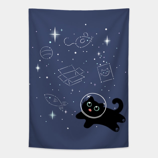 Catstronaut Tapestry by Starling