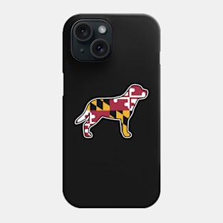 Greater Swiss Mountain Dog Silhouette with Maryland Flag Phone Case