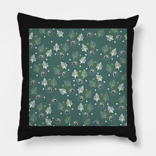 Winter forest life Pillow