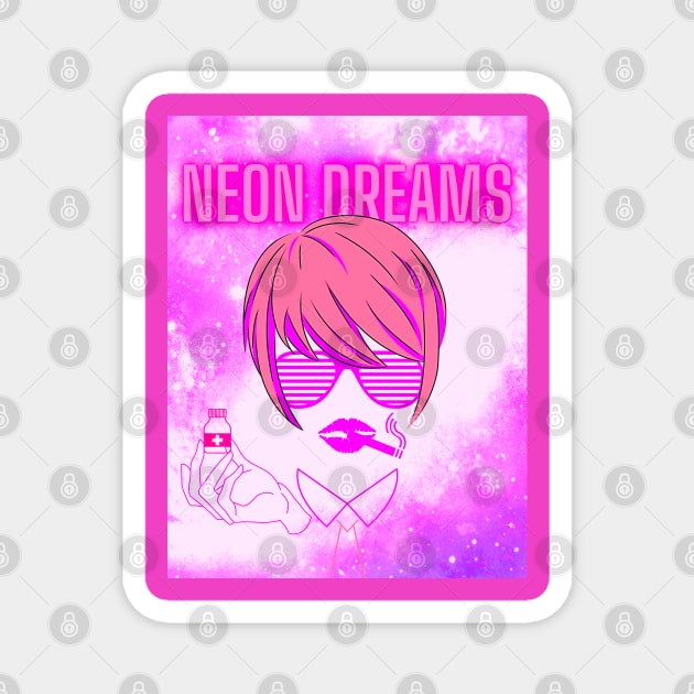 Neon Dreams Magnet by Rattykins