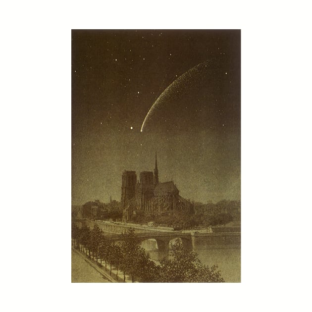 Donati Comet over Paris, France by Amedee Guillemin, 1858 by MasterpieceCafe