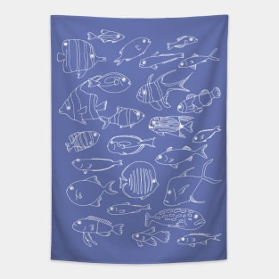 Busy aquarium Tapestry