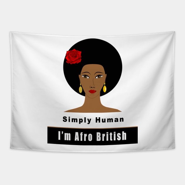 I'm Afro British Tapestry by Obehiclothes