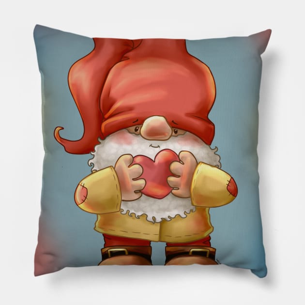 Gnome Hugs & Love Pillow by thewickedmrshicks