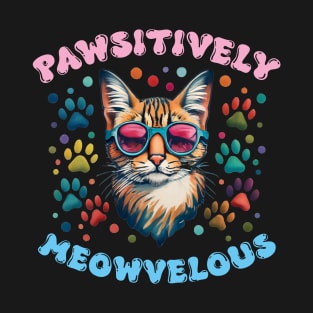Pawsitively Meowvelous Cat Lovers T-Shirt