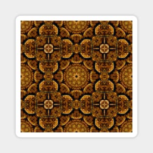 Brown Snakeskin Texture Artistic Pattern Number 4 Magnet