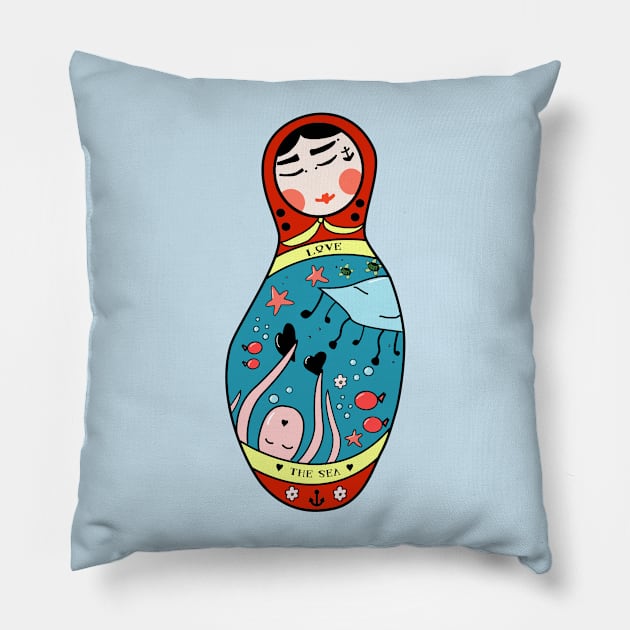 matrioska Pillow by teeco