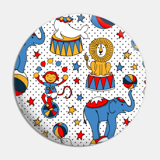 Little Circus Stars on White Pin