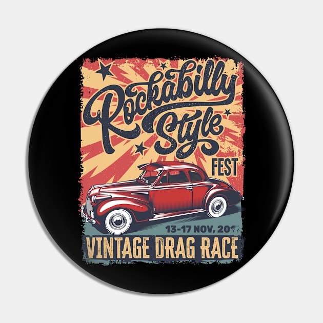 Rockabilly style Pin by Teefold