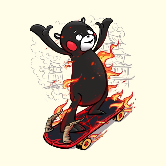 Why is the Kumamon on skateboard? by Hulkey