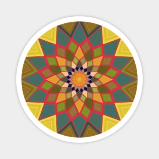 Yellow mandala folklore art Magnet