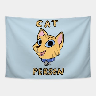 Cat person Tapestry