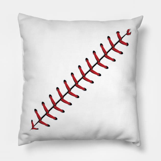 Baseball Lace Pillow by AnnArtshock