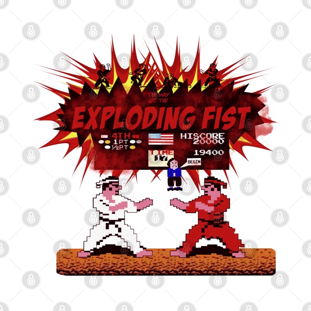 Retro 80s Gaming The way of the Exploding Fist by MotorManiac