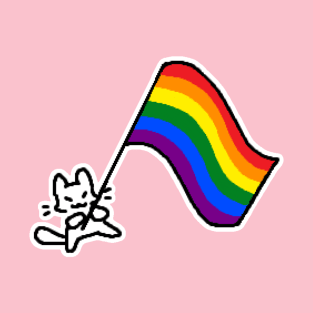 pride flag kitty