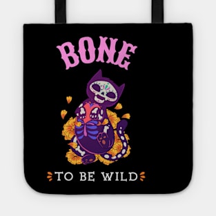 Halloween Bone to be Wild Cat Tote