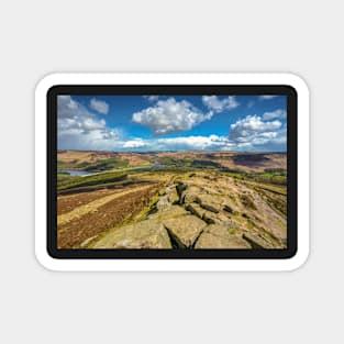 View from the top of Win Hill, Bamford  in Derbyshire, UK Magnet