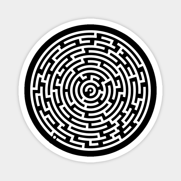 Maze Labyrinth Maze Runner Circle Magnet by ballhard