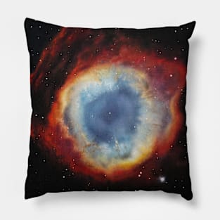 Helix Nebula - oil painting Pillow