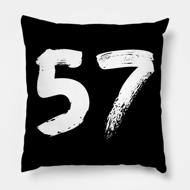 Number 57 Pillow by Erena Samohai