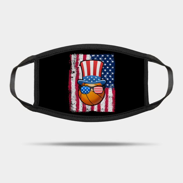 Basketball Ball American Flag 4th Of July Funny Gift Gift Mask