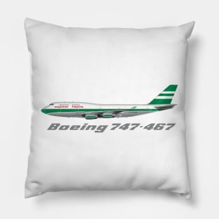 Cathay Pacific 747-400 Lettuce Leaf Livery Design Pillow