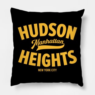 Hudson Heights Minimalist Neighborhood Design -  Manhattan - New York City Pillow