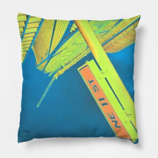 miami design street collage art in aesthetic stylish photo Pillow