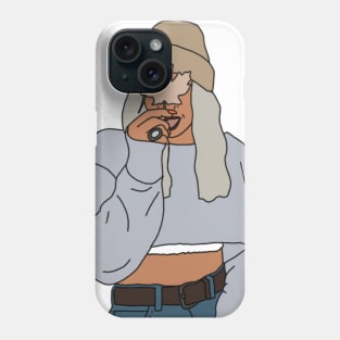 FALL GIRL BEANIE Phone Case