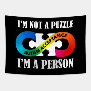 I'm Not A Puzzle I'm A Person Tapestry