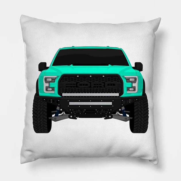 RAPTOR TURQUOISE Pillow by VENZ0LIC